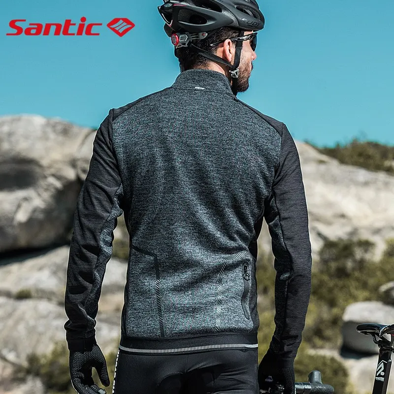 Santic 2019 Новое поступление зимние сохраняющие тепло велосипедные куртки с длинным