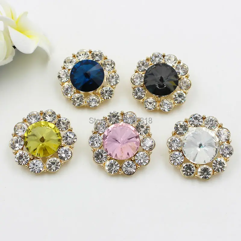 Эксклюзивные ювелирные украшения броши 50 шт./лот круглый rhinestone свадебные кнопка