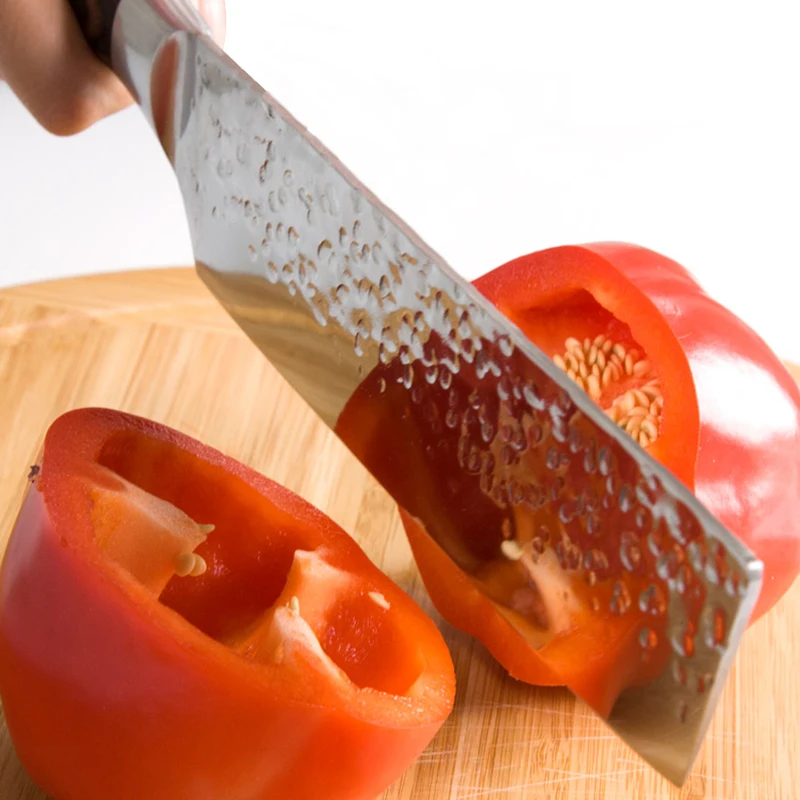 Нож кухонный из дамасской стали 7CR17 профессиональный шеф повар