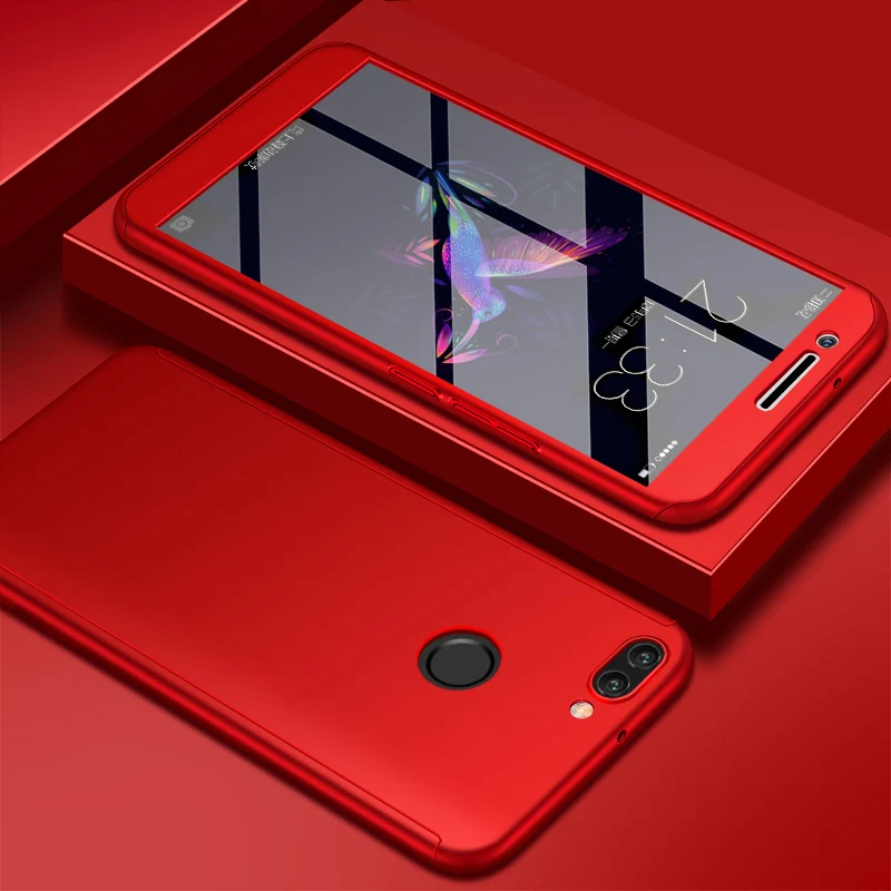 Полная защита на 360 градусов для Huawei Nova 2 Lite Plus 2s 2i 3 3i тонкий жесткий чехол 9 H