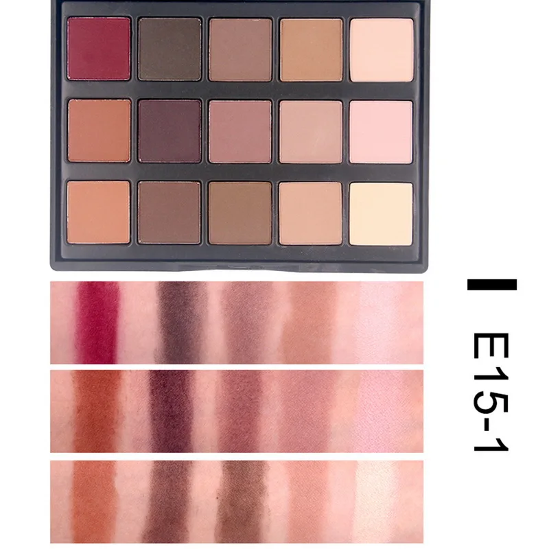 Popfeel 15 Colors Matte Eyeshadow Palette Shimmer Glitter Makeup Waterproof Long Lasting Metallic Natural Eye Shadow |