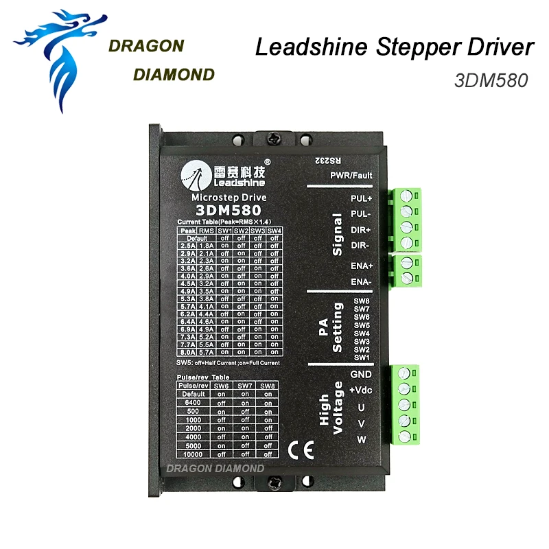 Leadshine cnc лазерный шаговый двигатель 573S15 и Драйвер 3DM580 для Co2 лазерной резки