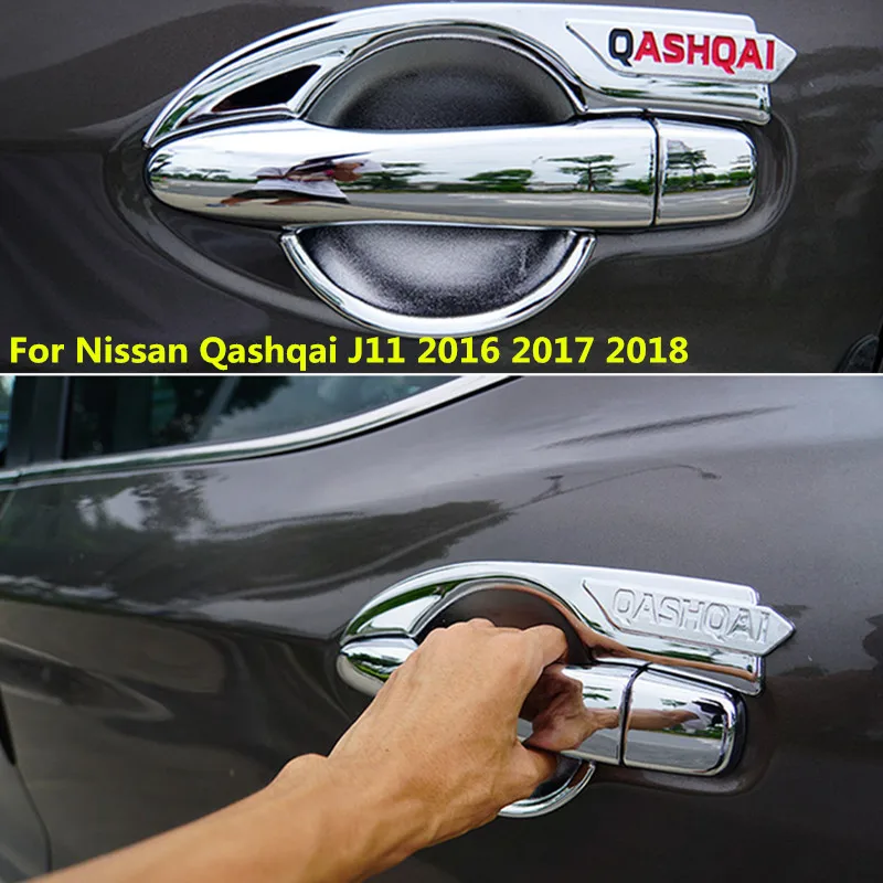 Chrome Door Handle Cover / Cup Bowl Trim For Nissan Qashqai J11 2016 2017 2018 | Автомобили и мотоциклы
