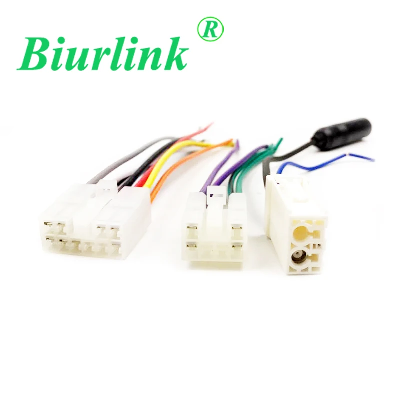 

Biurlink (10 + 6) штырьковый разъем для смены CD, жгут питания, антенна, Кабель-адаптер для Toyota