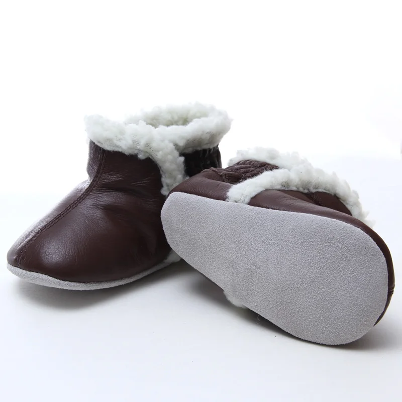 ботинки для девочки зима Кожа младенца сапоги зимние снегоступы ребенка девочек