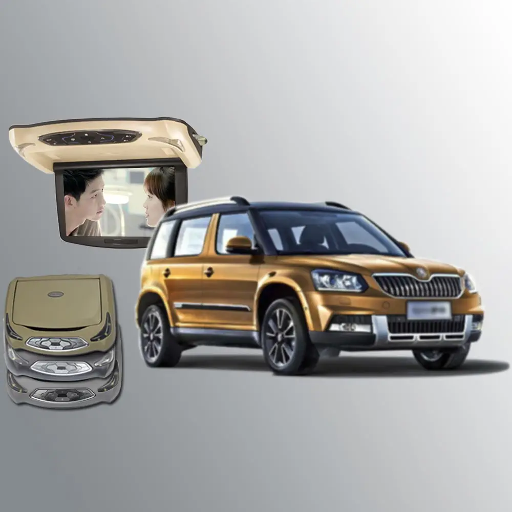 Автомобильный монитор BigBigRoad для Skoda Yeti светодиодный цифровой экран на крыше