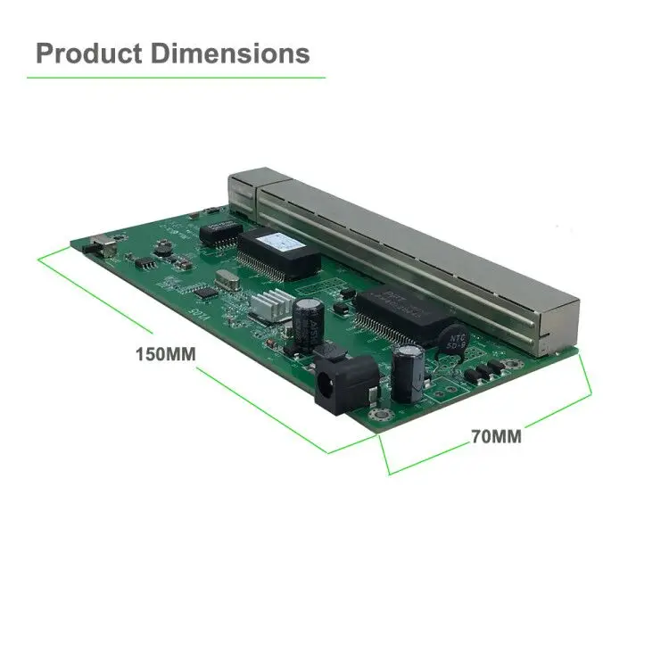 24В 9 портов 10/100 м обратного переключателя 8 обратное питание poe pcb плата 100