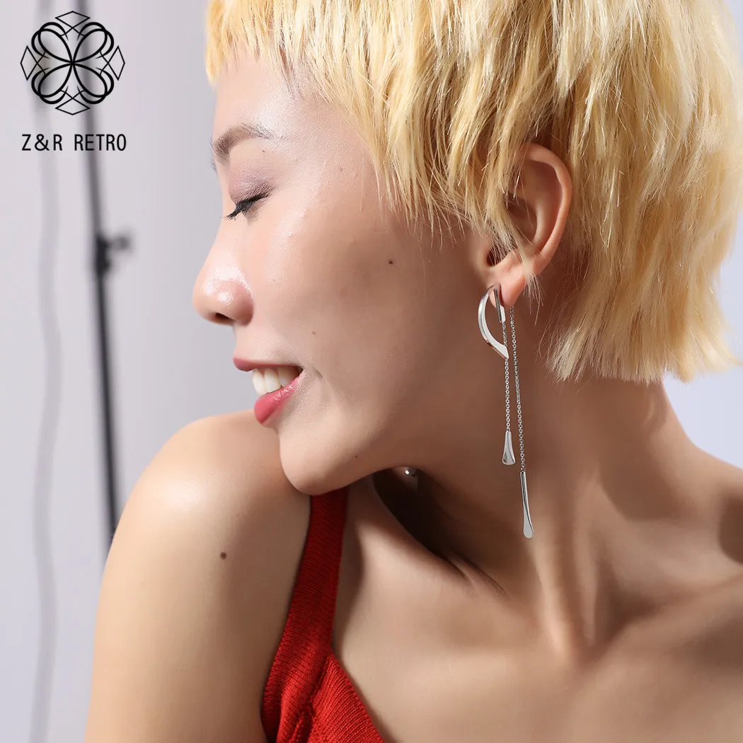 Винтажные золотые Цвет Висячие серьги для женщин ювелирные изделия женские
