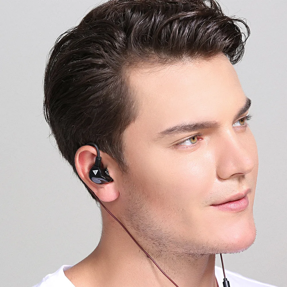 VOBERRY QKZ VK3 гарнитура с микрофоном Окружает стерео HiFi гарнитура Металл Бас активное шумоподавление
