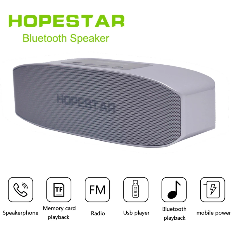 Bluetooth Колонка HOPESTAR H11 с поддержкой USB TF AUX FM и внешним аккумулятором|bluetooth speaker