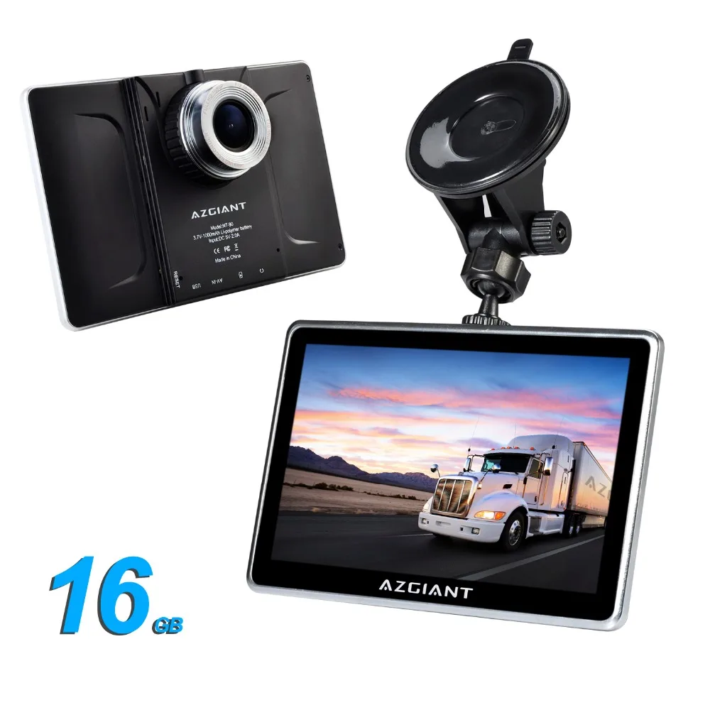 AZGIANT 7 дюймов HD сенсорный экран автомобильный gps навигационный трек подключение к