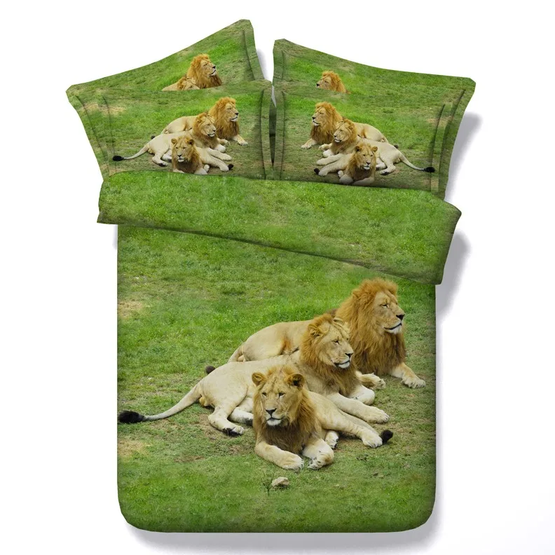 Одеяло с Львом набор 3D постельные принадлежности одеяло пододеяльник кровать в