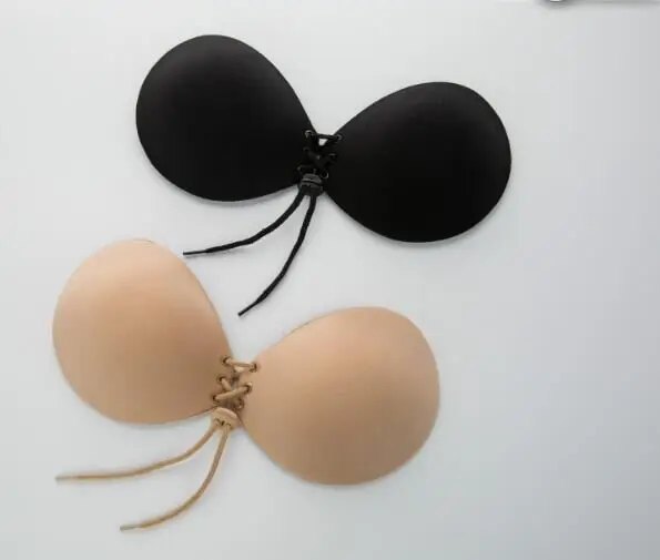 100 pcs Sexy Women Invisible Bra Self Adhesive Breast Strapless Fly Bra Sticky Silicone Seamless Push Up Bra Adhesive For Breast