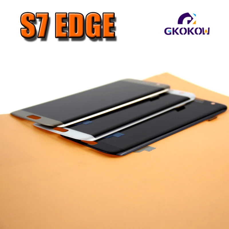 100% Оригинальный супер AMOLED для SAMSUNG Galaxy S7 Edge G935F ЖК дисплей с кодирующий