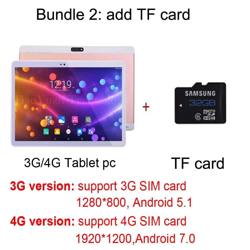 3G 4G LTE 10 дюймов Восьмиядерный планшет 4 Гб ОЗУ 32 \ 64 Гб ПЗУ две sim-карты 8,0 M камера 1920*1200 ips планшеты шт 10 10,1 - Комплект: add 32G TF CARD