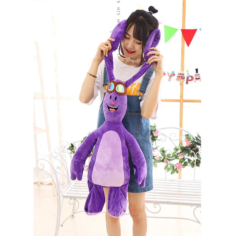 МИМ фиолетовые кролики Мультяшные куклы зайчики милые очки длинные ушки подушка