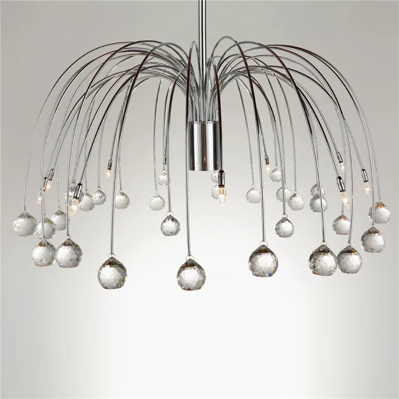 Современные Роскошные хрустальные 10 огней барабан форма фейерверка потолочный