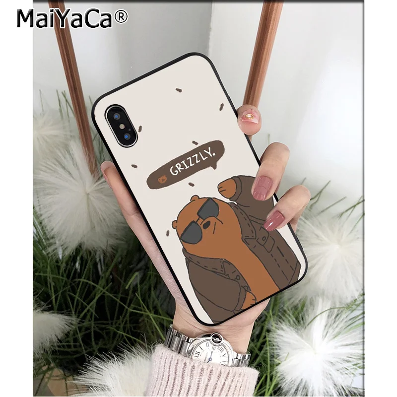 A13 MaiYaCa Мультфильм Мы Голые Медведи Силиконовый ТПУ мягкий черный чехол для телефона для Apple iPhone 8 7 6 6S Plus X XS MAX 5 5S SE XR чехол - Цвет: A13