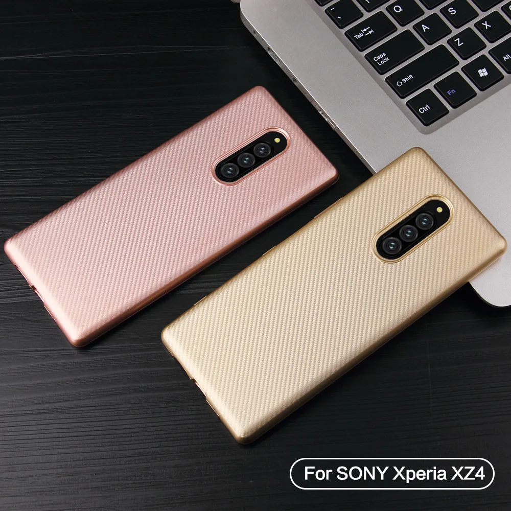 Роскошный чехол для sony Xperia 1/XZ4, противоударный чехол из углеродного волокна для мужчин и женщин, мягкий чехол из ТПУ для бизнеса