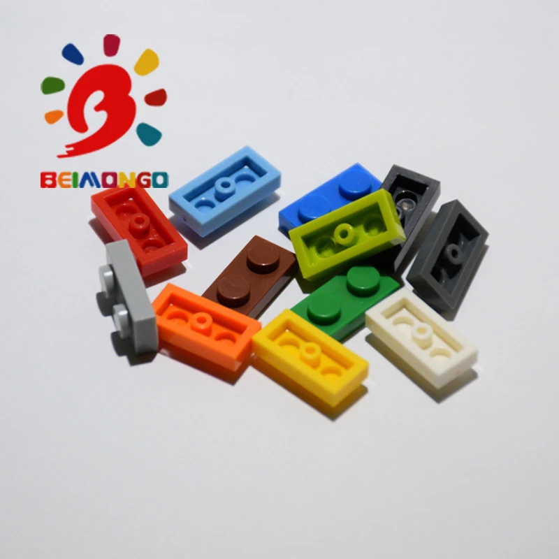 Бесплатная доставка! BEIMONGO 1x2 строительные блоки 300 шт. Развивающие и