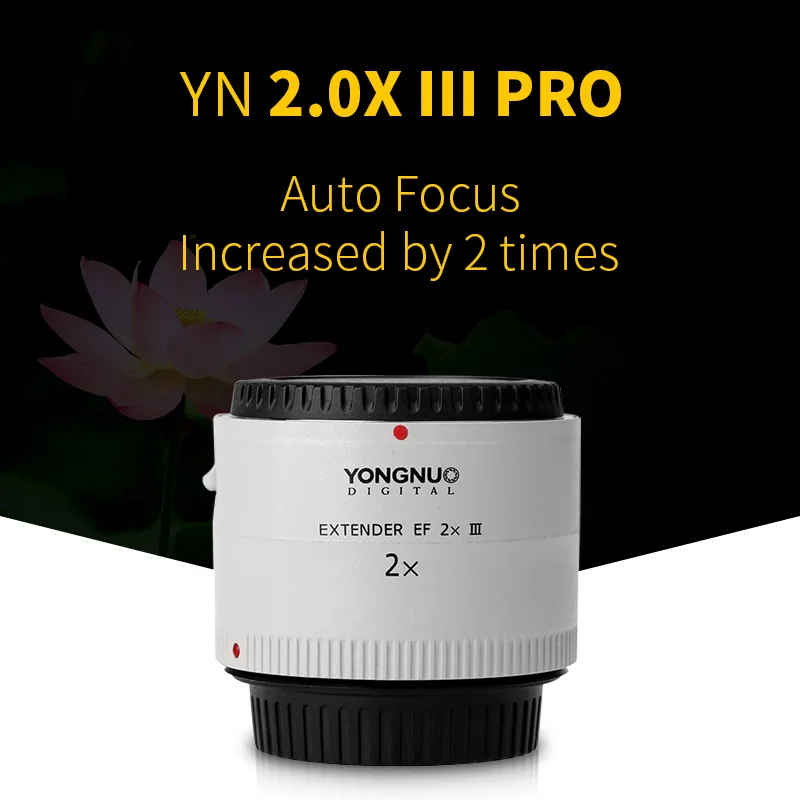 Yongnuo YN 2.0X III PRO 2x Автофокус удлинитель телеконвертера объектив камеры для Canon EOS EF