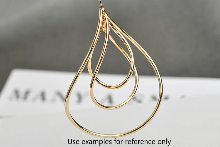 Ручная работа покрытая медью Настоящее золото 18k специальная форма капель