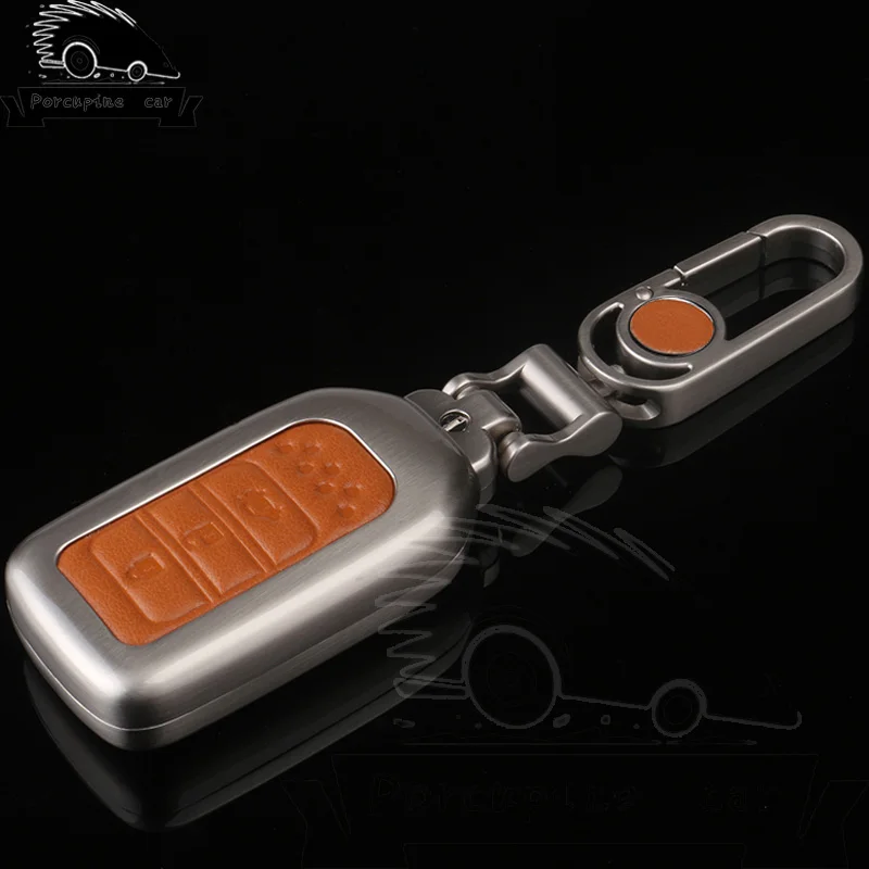 3 Buttons Remote Cover Zinc alloy Leather Key Case Fit For Honda Accord CR-V City Car Styling | Автомобили и мотоциклы