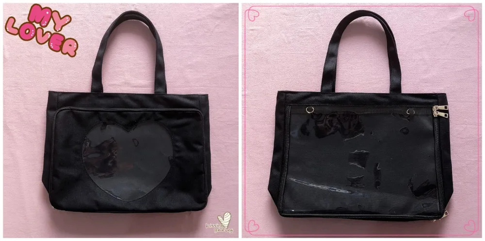 Бренд Wego Ita сумка Kawaii прозрачное окно Лолита Холщовая Сумка сумка на плечо карамельный цвет прекрасный Itabag