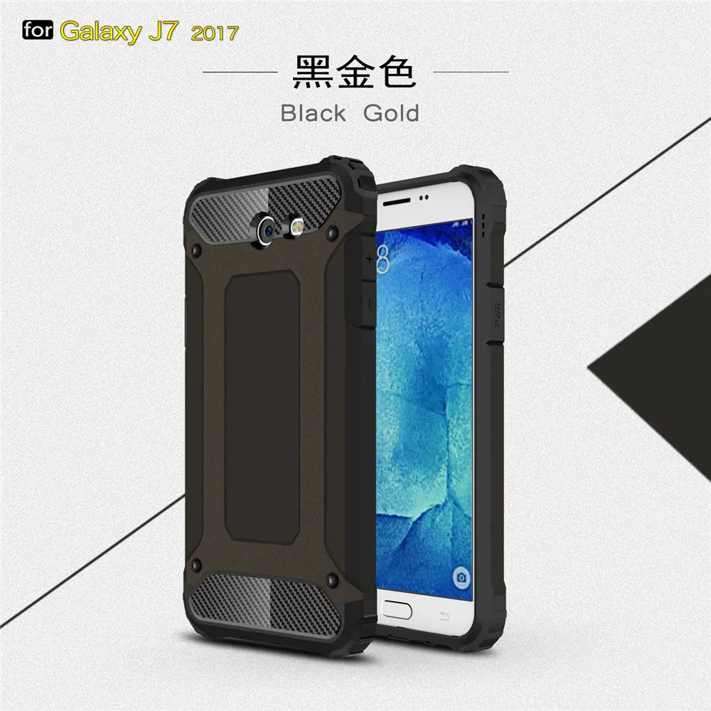 Fitted Case For Samsung Galaxy J7 2017 USA Version Luxury 2 in 1 hard PC Soft TPU back cover Phone Cases |