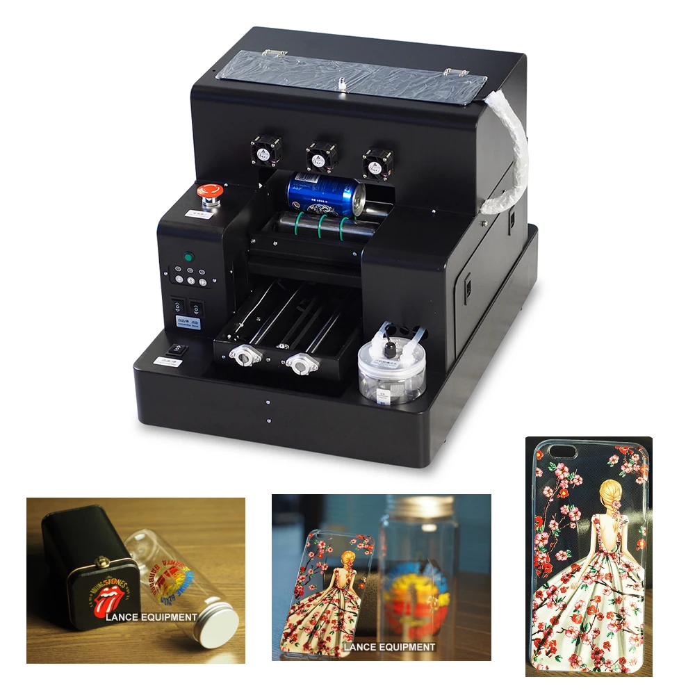 Автоматический УФ a4 планшетный и цилиндрический принтер для бутылок/УФ