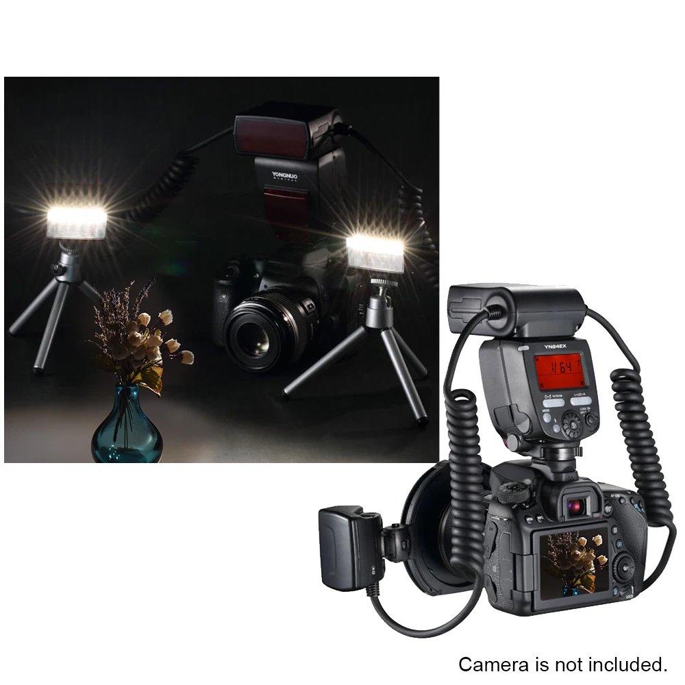 Yongnuo YN24EX TTL вспышка для макросъемки с переходными кольцами Canon EOS 5DII 5diii 650D 600D 450D