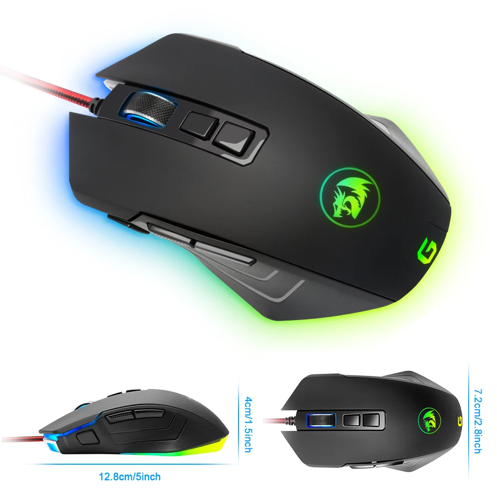 Игровая мышь Redragon DAGGER M715 USB Проводная 10000 точек/дюйм 9 Кнопок эргономичная для