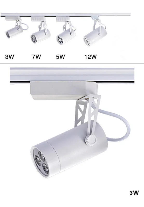1 шт. светодиодный Трековый светильник 3 Вт 5 7 9 12 Вт|led lamp spot|energy savingled spotlight |