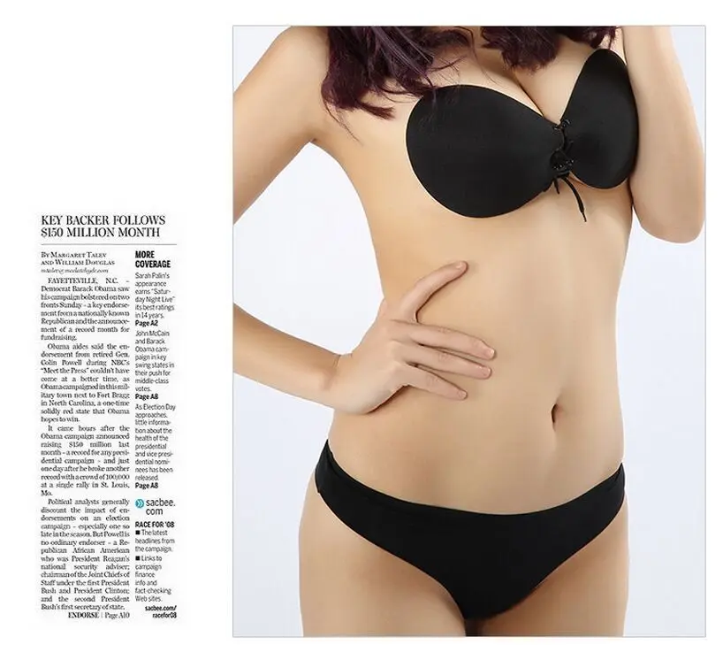 Shipping Sexy Strapless Stick On Push Up NudeBra Silicone Backless Bra Invisible Bra