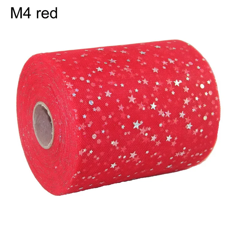 red 6 дюймов блесток звезды блестками Туту Тюль Ткань - Цвет: red