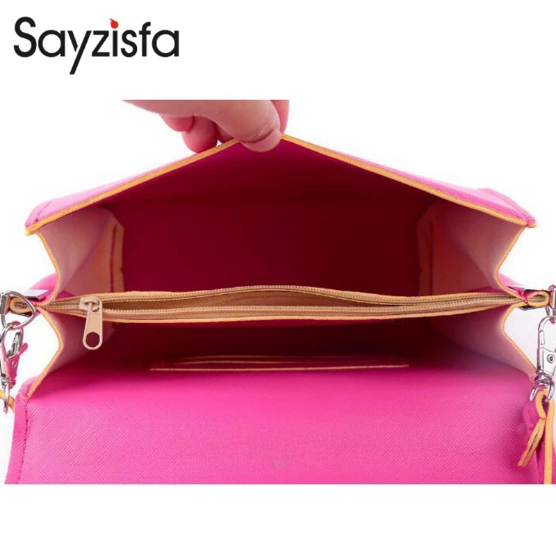 Sayzisfa Brandnew Women Handbags Leather messenger bag Fashion small Flap crossbody Ladies shoulder Female Bolsas T546 | Женские сумки