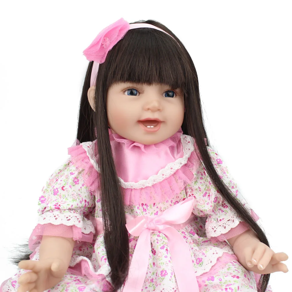 Мягкие силиконовые детские куклы для новорожденных игрушки девочек милые