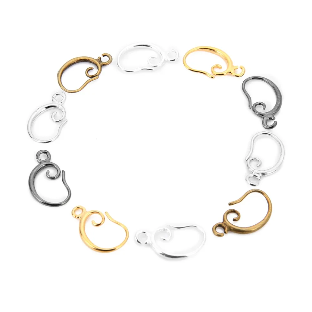 Sauvoo 30 шт./лот медные серьги для ушей золотые серебряные антикварные бронзовые