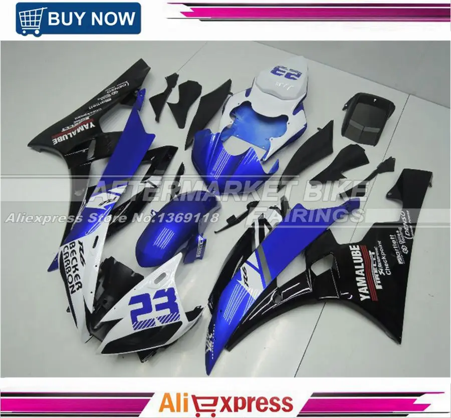 Индивидуальный дизайн ABS обтекатель кузова для Yamaha YZF R6 2008 09 10 2011 2012 2013 2014 Синий и