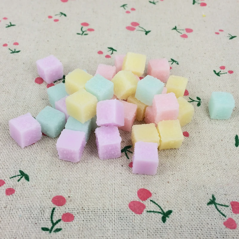 

Плоская спина из смолы, кабошон Kawaii для самостоятельного изготовления украшений из смолы, искусственный куб, поддельный сахарный Шарм, 10 мм,...