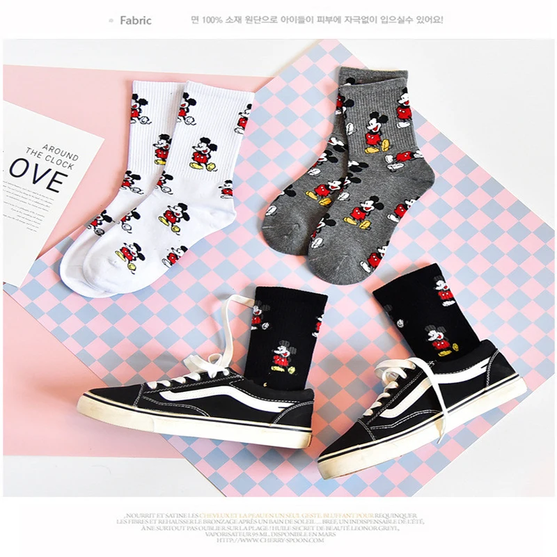 2019 koreanische Stil Микки Socken Mode Neuheit Warme мультфильм Maus Sox Vier Jahreszeiten Wilden Komfortable Atmungsaktive