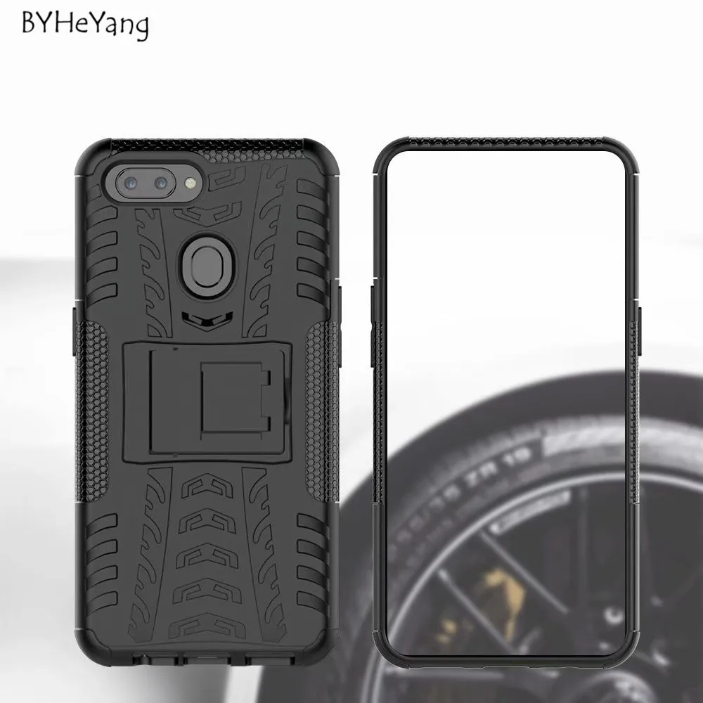 For Oppo A3s Case for A5 Heavy Duty Armor Slim Hard Tough Rubber Cover Silicon Coque A3S A 3S / |
