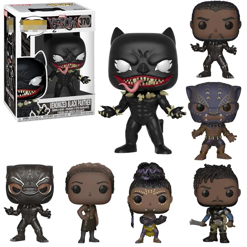 FUNKO POP Черная пантера статуэтки SHURI ERIK KILLMONGER NAKIA VENOMZIED коллекционные модели подарки