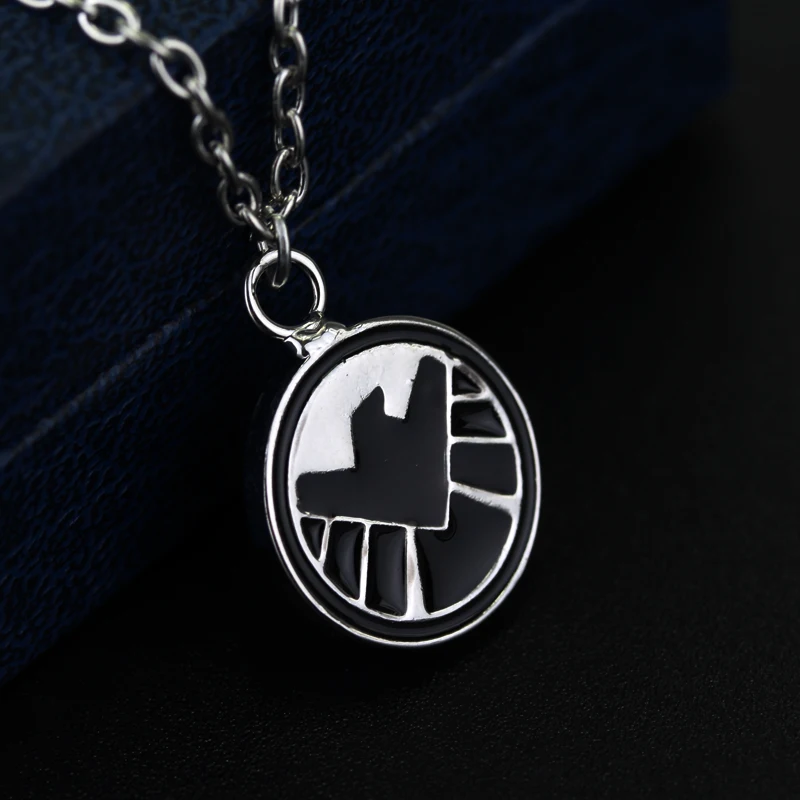 Fashion Jewelry Hot Movie S.H.I.E.L.D. Necklace Shield Badge Black Eagle Enamel Pendant Marvel The Avengers | Украшения и