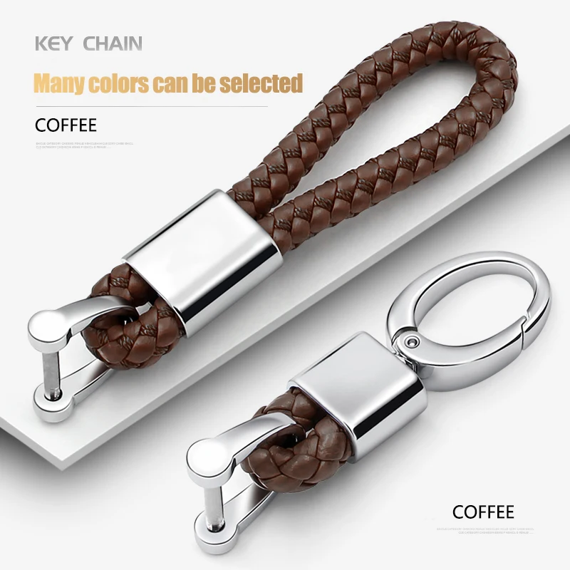 Кожаный брелок ручной работы металлические кольца для ключей Peugeot 206 207 208 307 308 407 RCZ