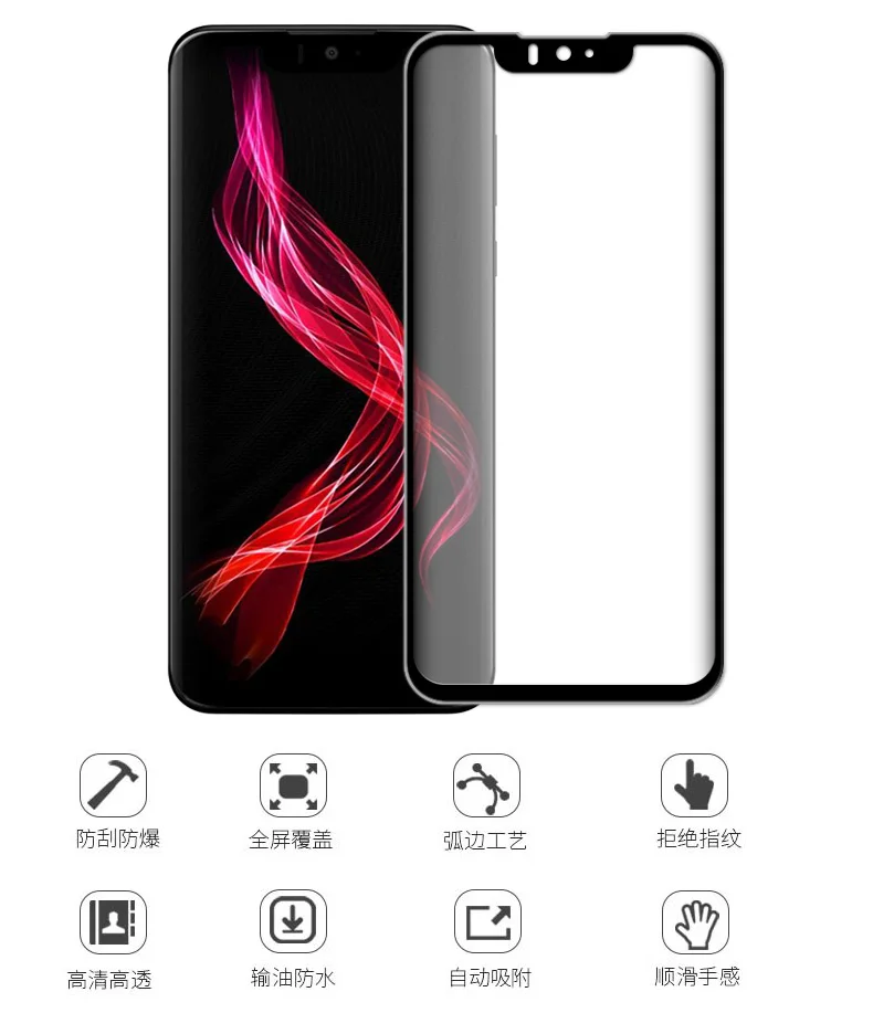 Защитный экран с полным покрытием из закаленного стекла 3D для SHARP AQUOS Zero |