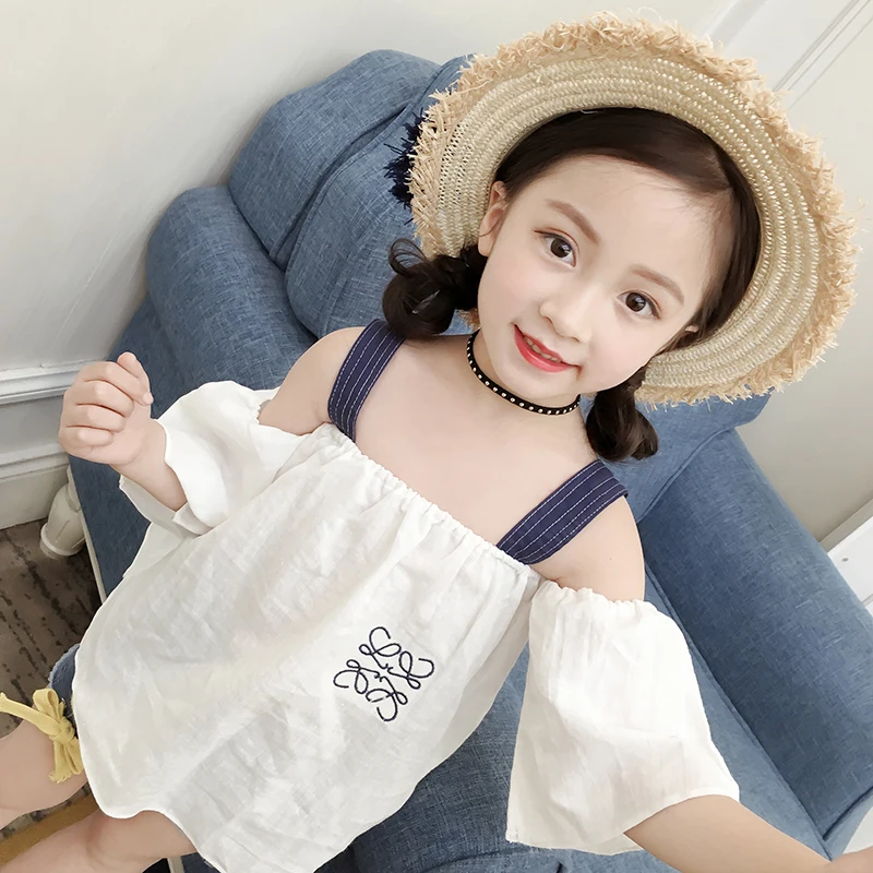 2018 для девочек камзол Новая летняя детская одежда простой принцесса жгут