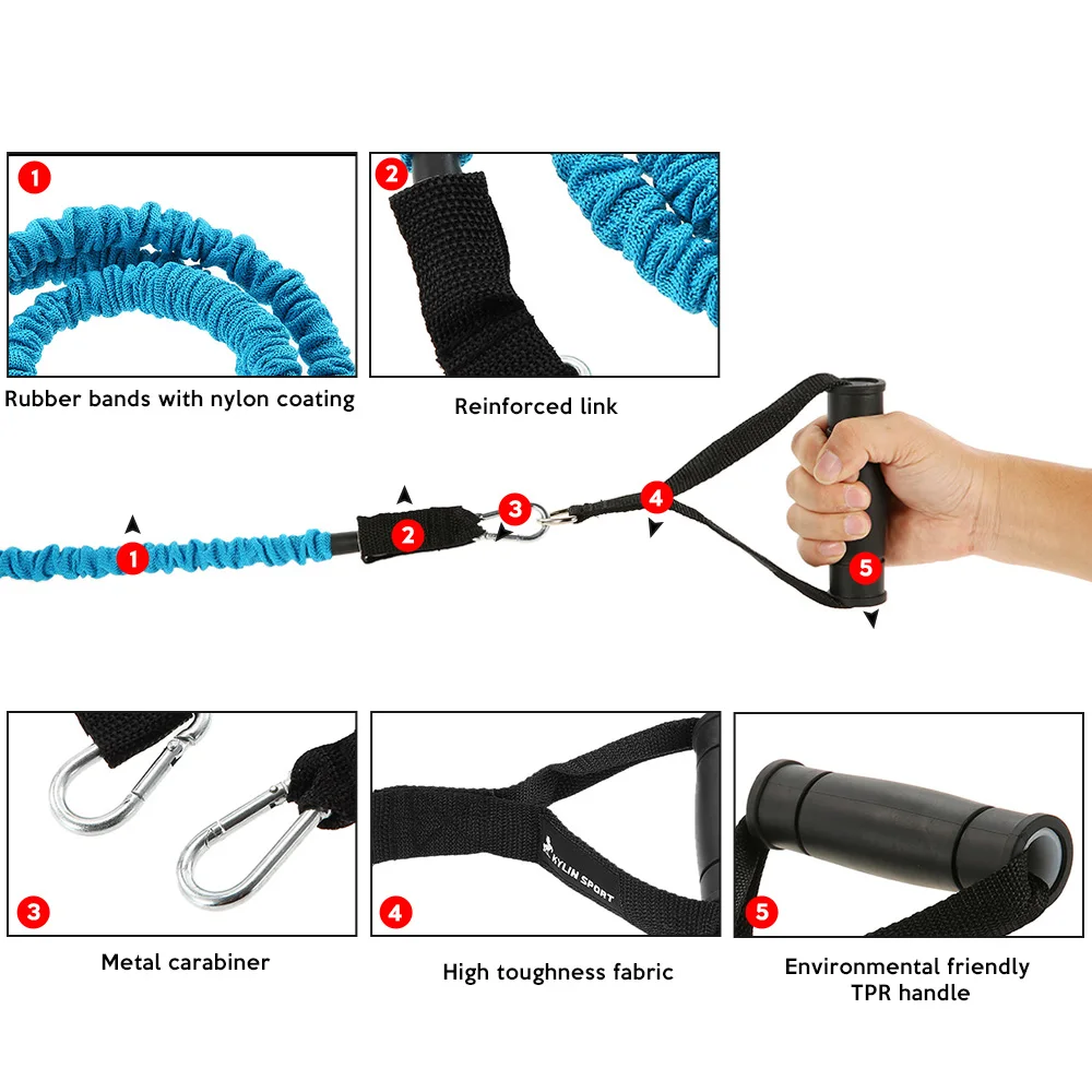 /Комплект эластичных эспандеров TOMSHOO унисекс эластичные ленты для фитнеса