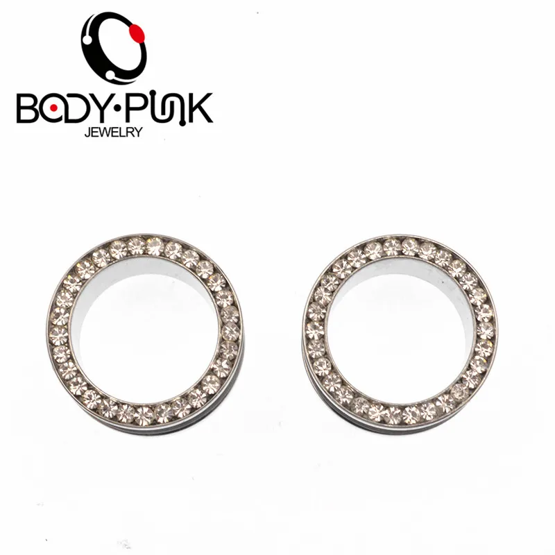 1 пара Прозрачные Серьги-туннели в стиле панк | Украшения и аксессуары