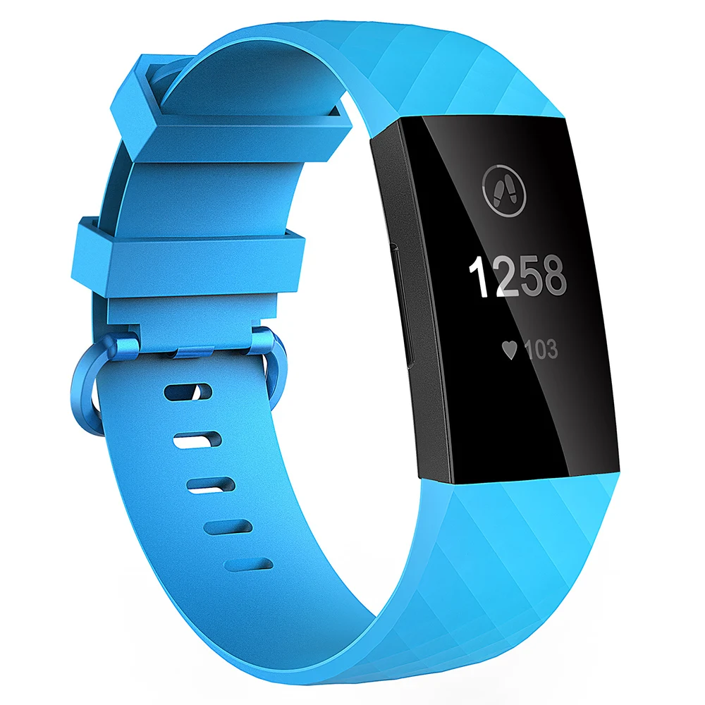 Baaletc часы наручные Ремешки для Fitbit заряд 3 замена tpu из разноцветных резиновых полосок для Fitbit заряд 3 с 3/4 шт. Сумка-аксессуар